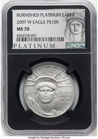 2007-W $100 One-Ounce Platinum Eagle Burnished NGC MS70 (770569104)