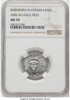 2006-W $25 Quarter-Ounce Platinum Eagle Burnished NGC MS70