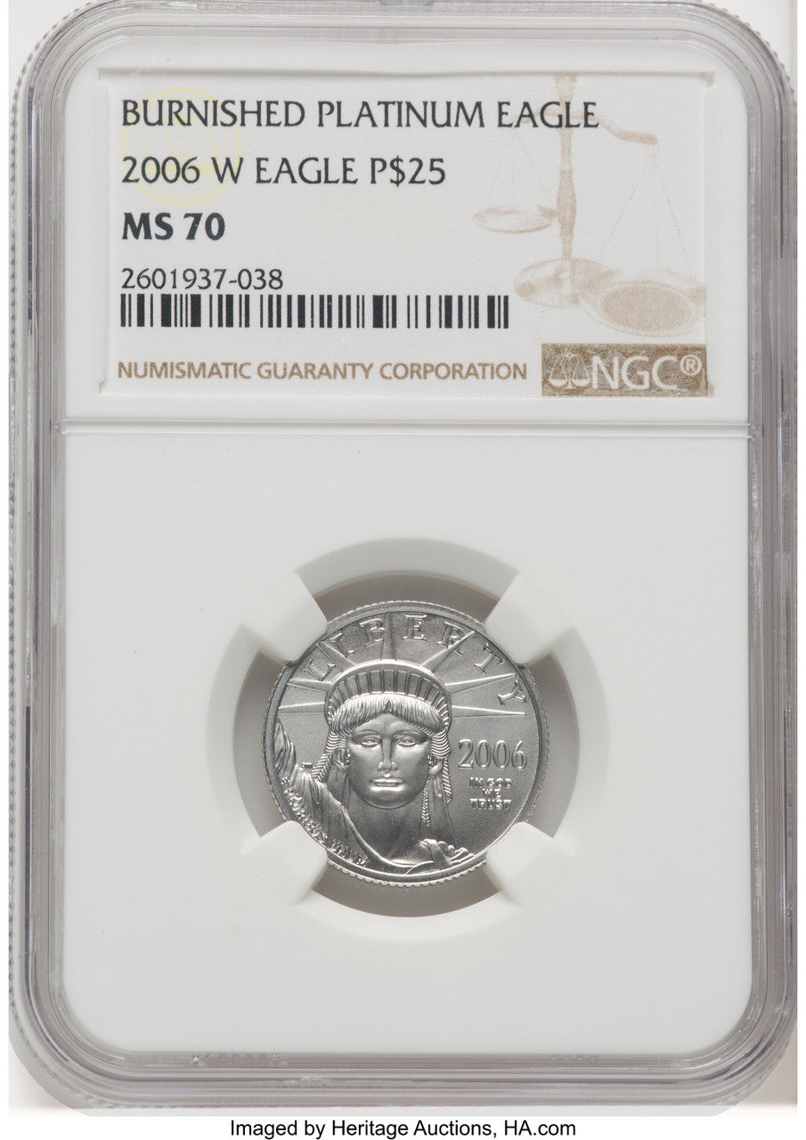 2006-W $25 Quarter-Ounce Platinum Eagle Burnished NGC MS70
