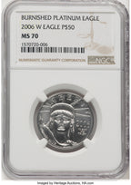2006-W $50Half-Ounce Platinum Eagle Burnished NGC MS70 (770569090)
