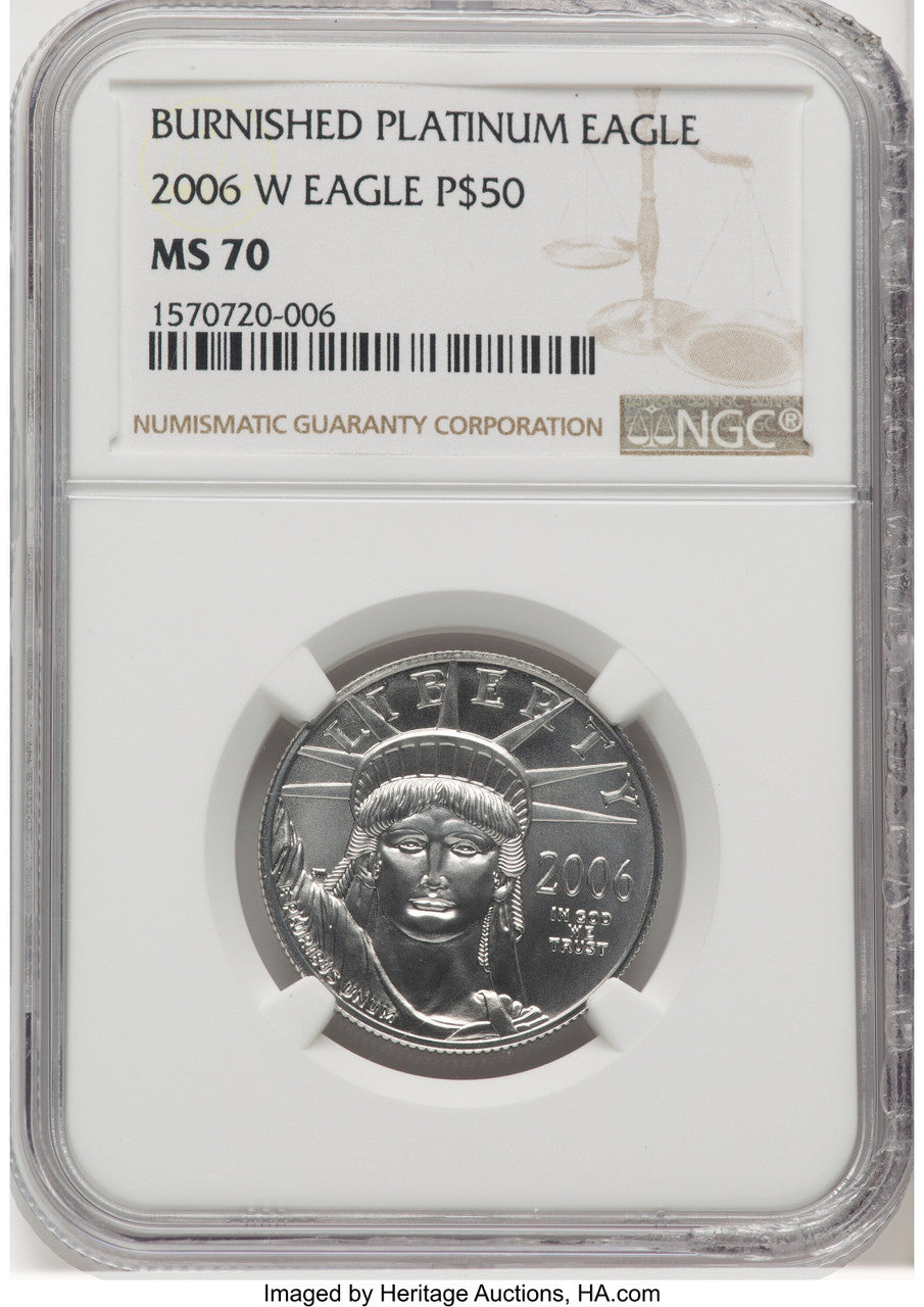 2006-W $50Half-Ounce Platinum Eagle Burnished NGC MS70 (770569090)
