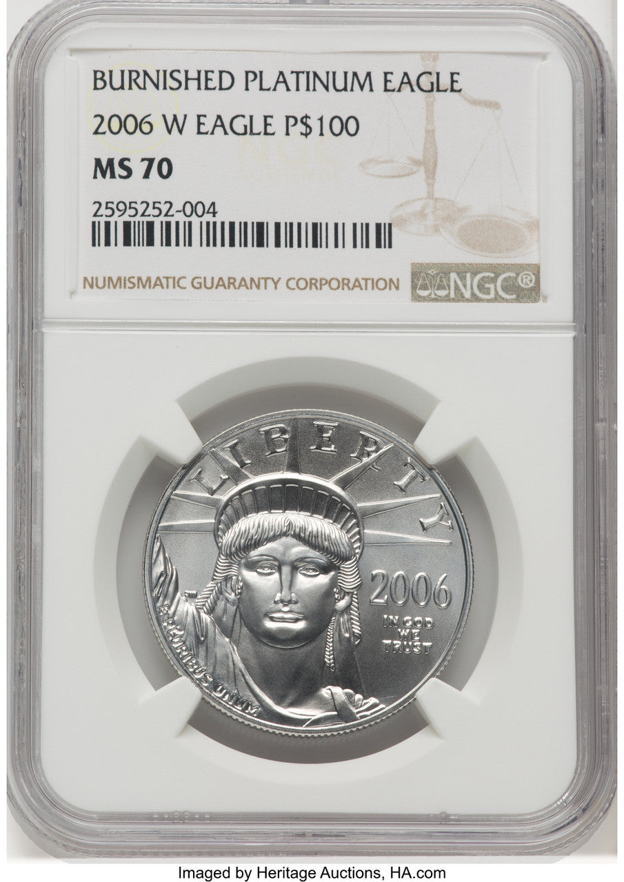 2006-W $100 One-Ounce Platinum Eagle Burnished NGC MS70