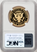 2014-W 50C Kennedy Gold Half Dollar 50th Anniversary NGC PR70
