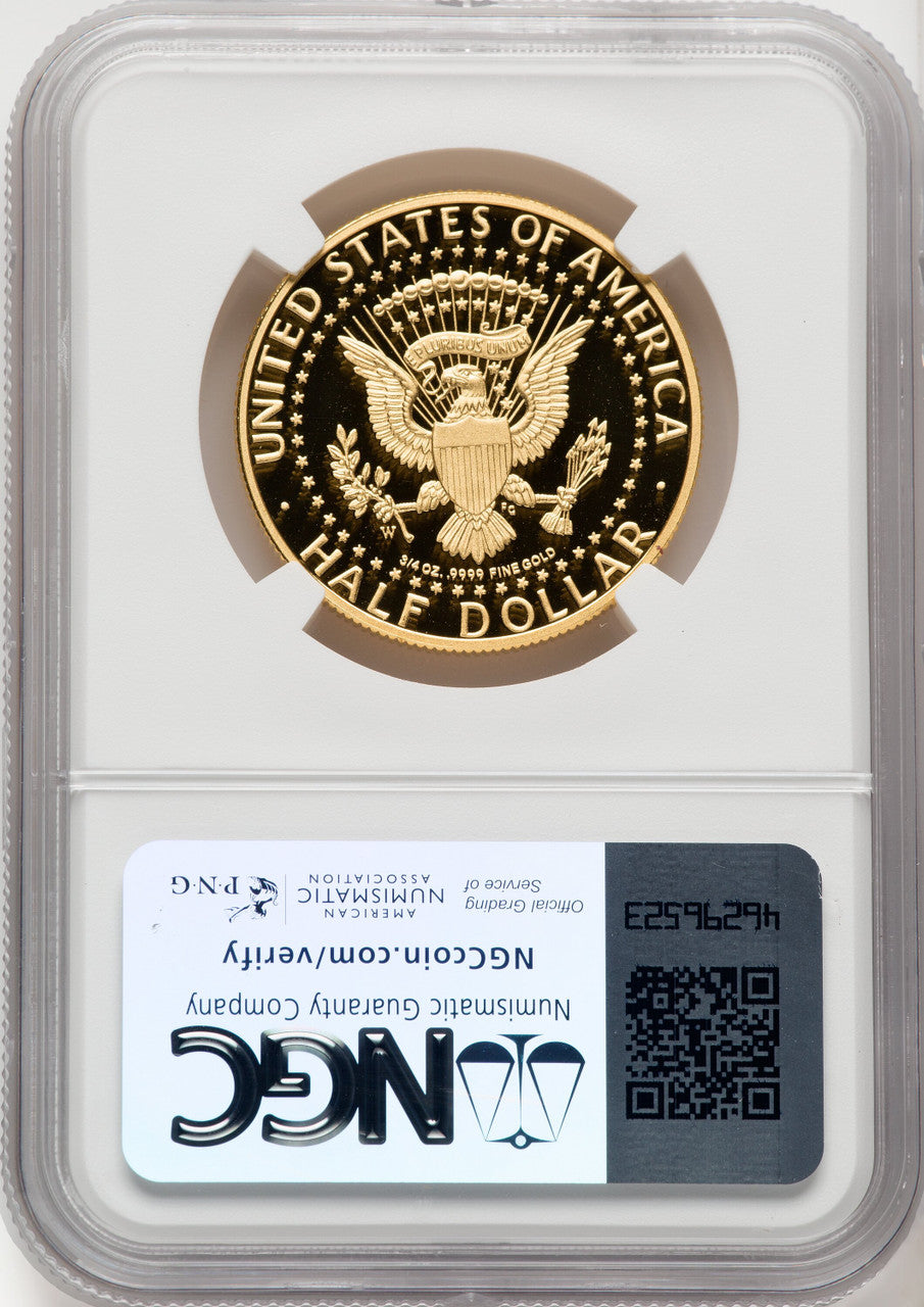 2014-W 50C Kennedy Gold Half Dollar 50th Anniversary NGC PR70