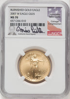 2007-W Half-Ounce Burnished Gold Eagle NGC MS70 Mike Castle