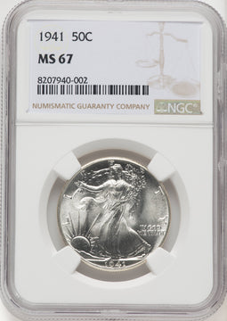 1941 50C Walking Liberty Half Dollar NGC MS67 (769484008)