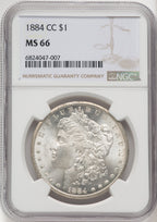 1884-CC $1 Morgan Dollar NGC MS66 (769482008)