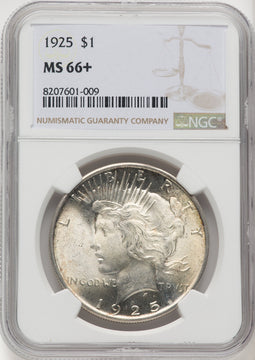 1925 $1 Peace Dollar NGC MS66+ (769482014)