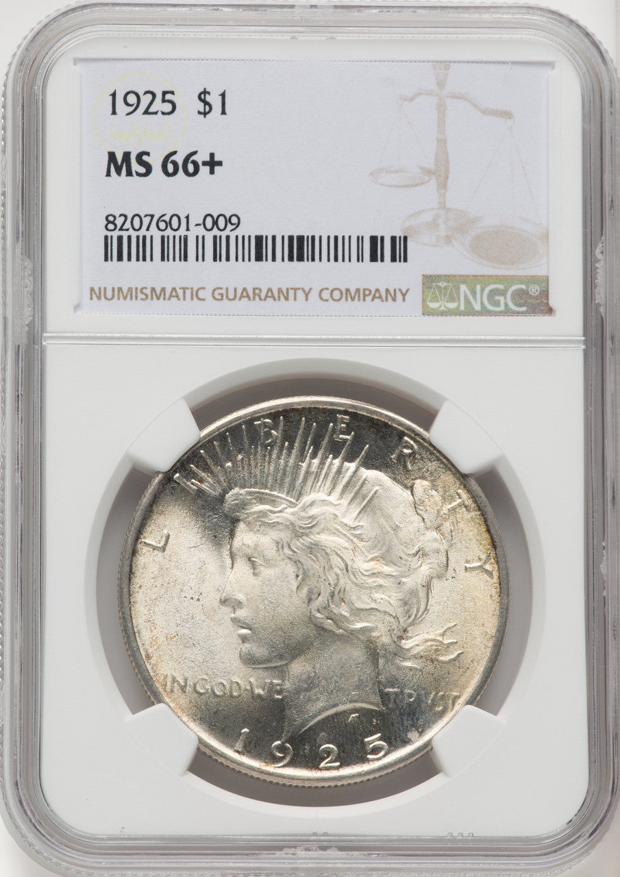 1925 $1 Peace Dollar NGC MS66+ (769482014)