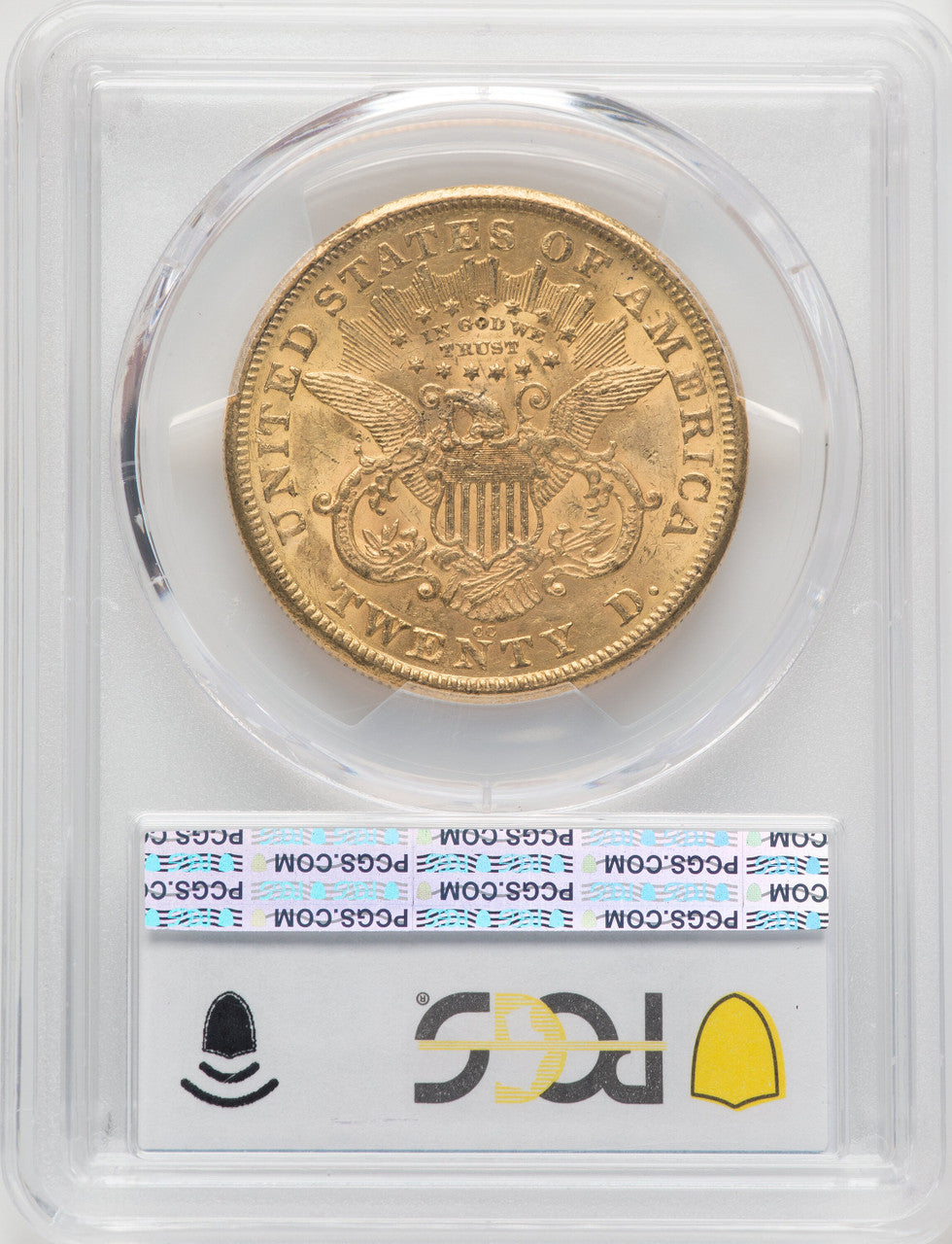 1875-CC $20 Liberty Double Eagle PCGS MS61