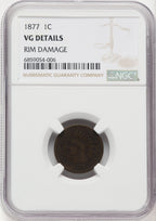 1877 1C BN Indian Cent Details NGC VG8