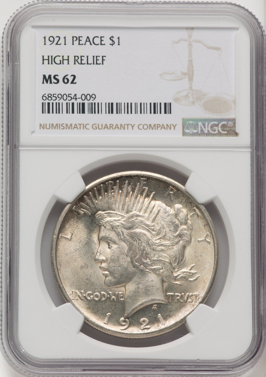 1921 Peace Dollar NGC MS62