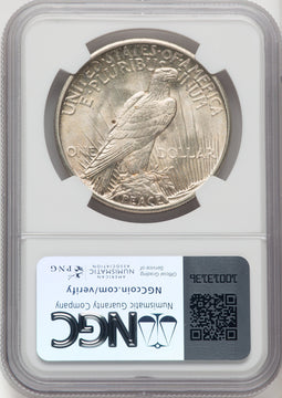 1921 Peace Dollar NGC MS62