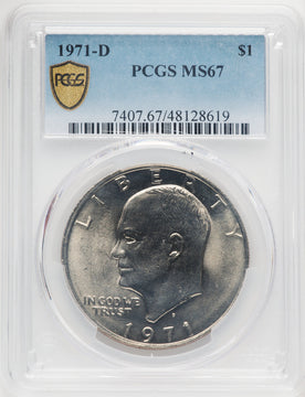 1971-D $1 Eisenhower Dollar PCGS MS67 (769438068)