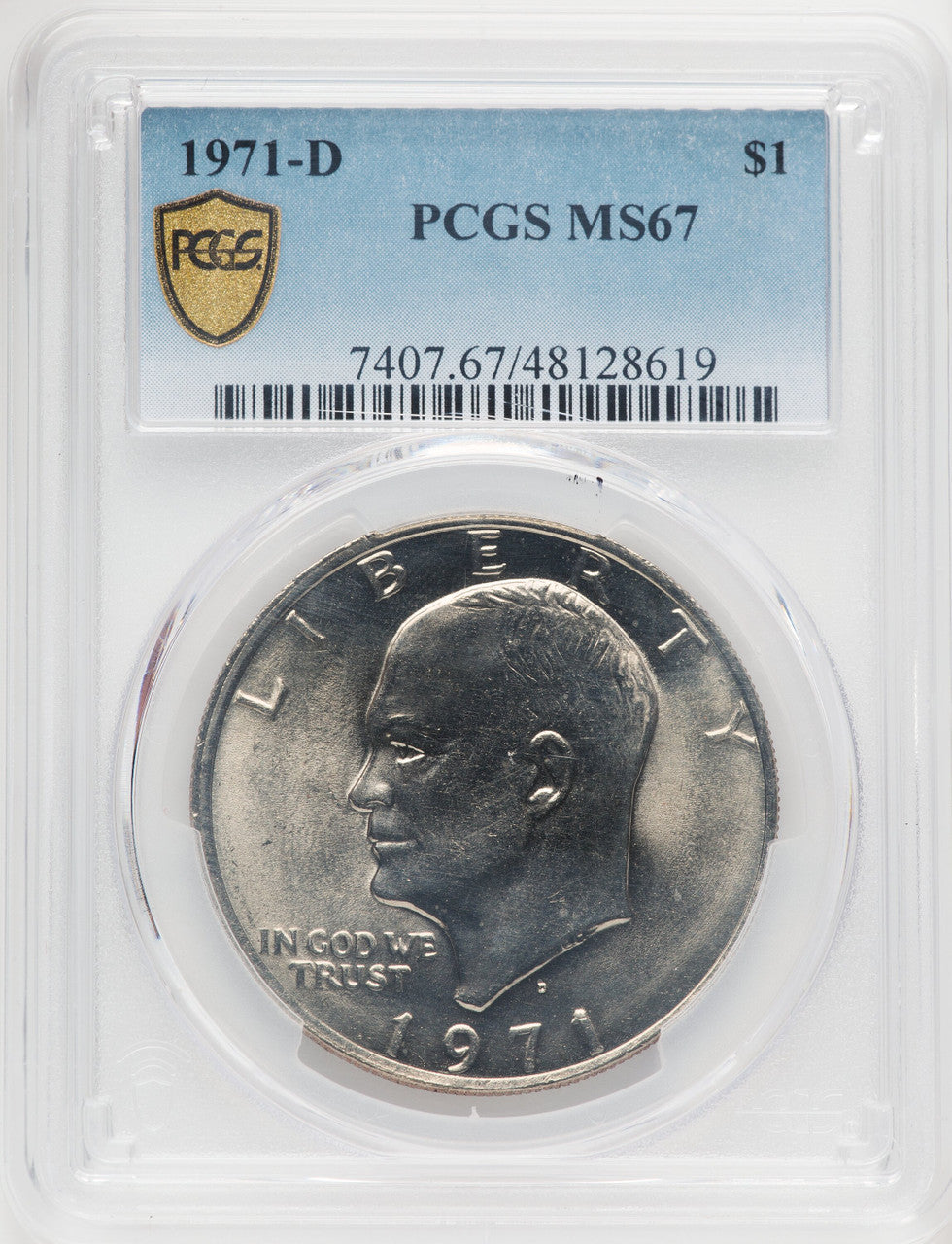 1971-D $1 Eisenhower Dollar PCGS MS67 (769438068)