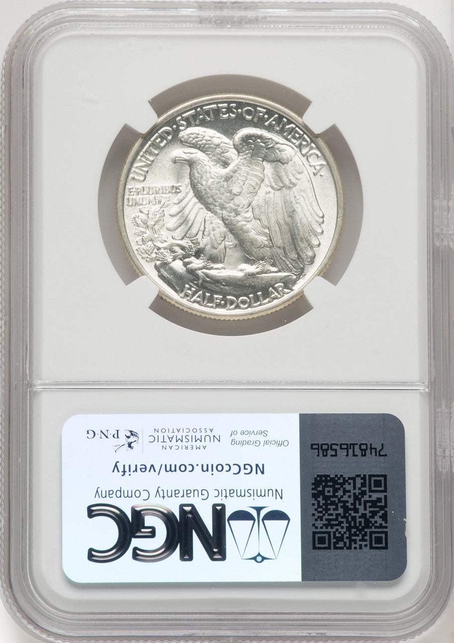 1946 50C Doubled Die Reverse Walking Liberty Half Dollar NGC MS64