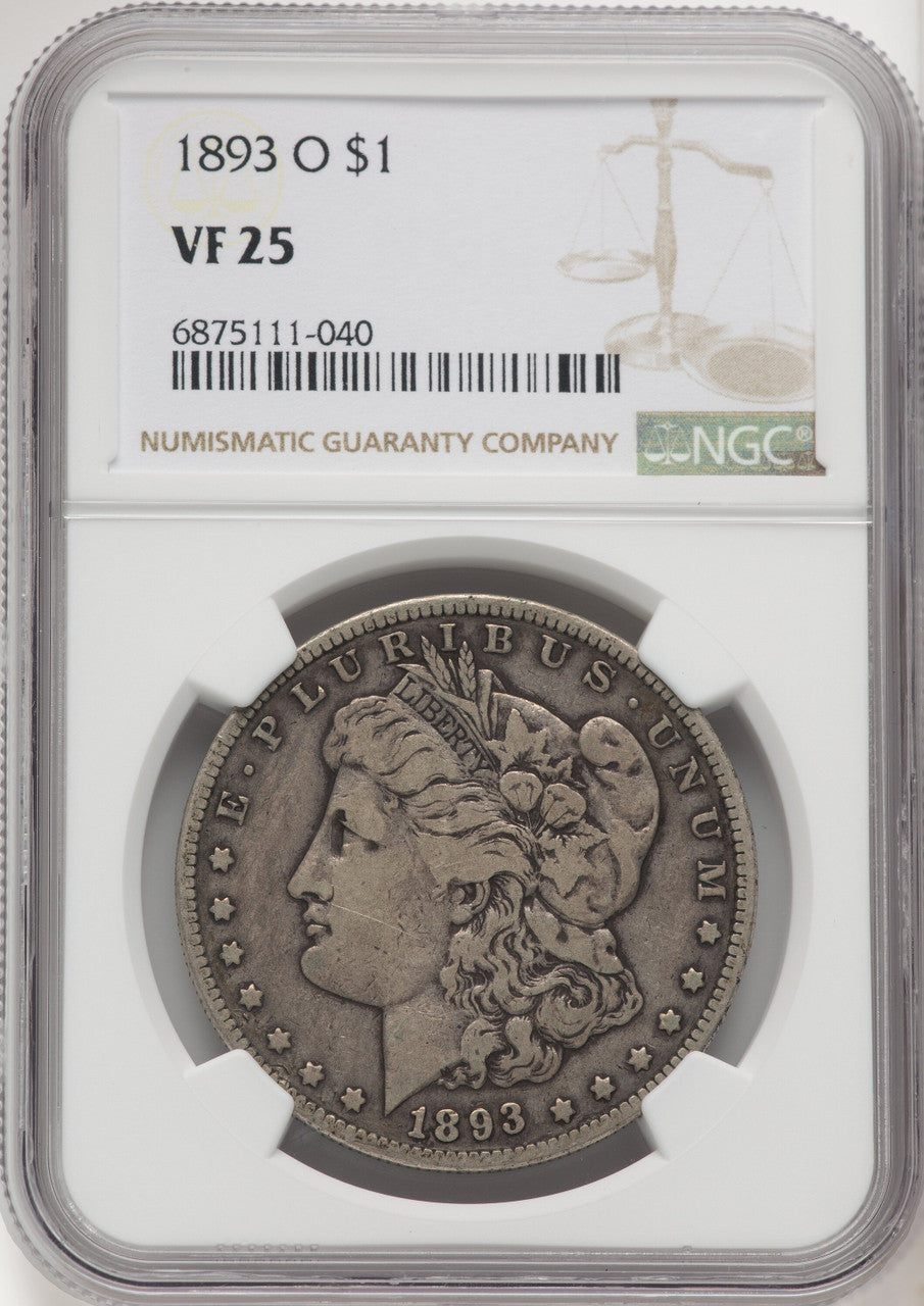 1893-O Morgan Dollar NGC VF25