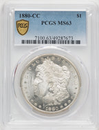 1880-CC Morgan Dollar PCGS MS63