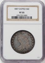 1807 50C Large Stars 50/20 Bust Half Dollar NGC VF35