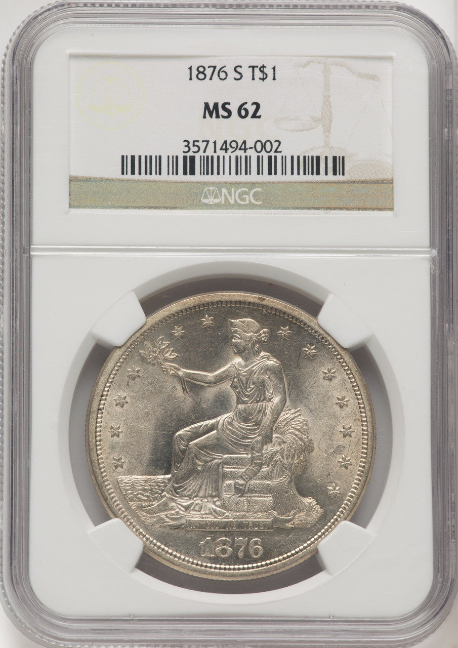 1876-S T$1 Trade Dollar NGC MS62