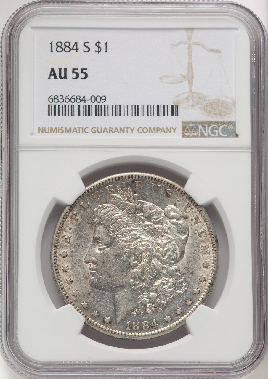 1884-S $1 Morgan Dollar NGC AU55 (768656022)