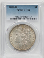 1896-O Morgan Dollar PCGS AU58