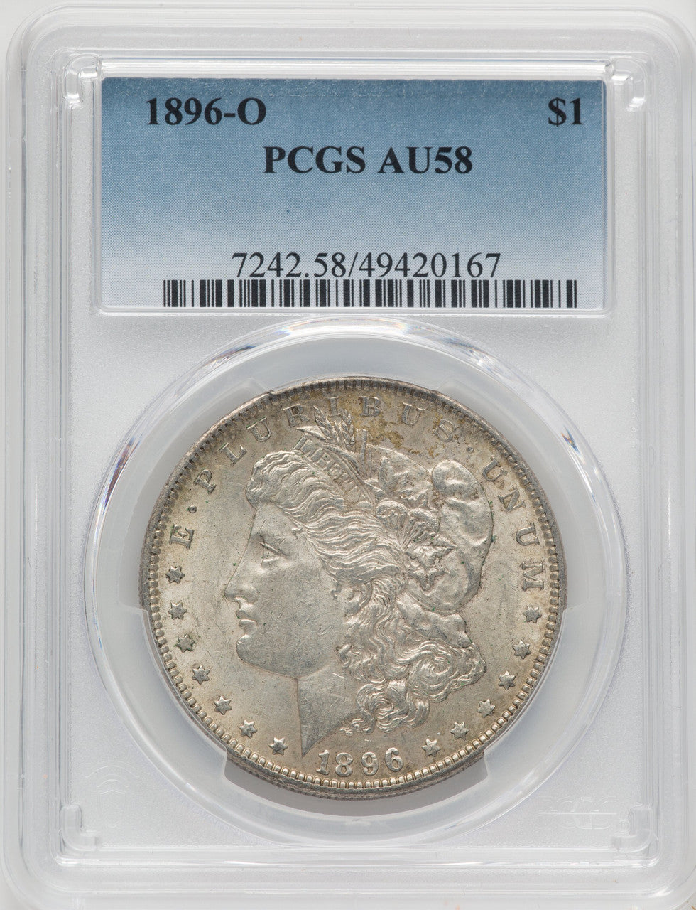 1896-O Morgan Dollar PCGS AU58