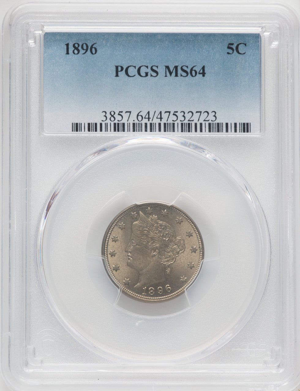 1896 5C Liberty Nickel PCGS MS64