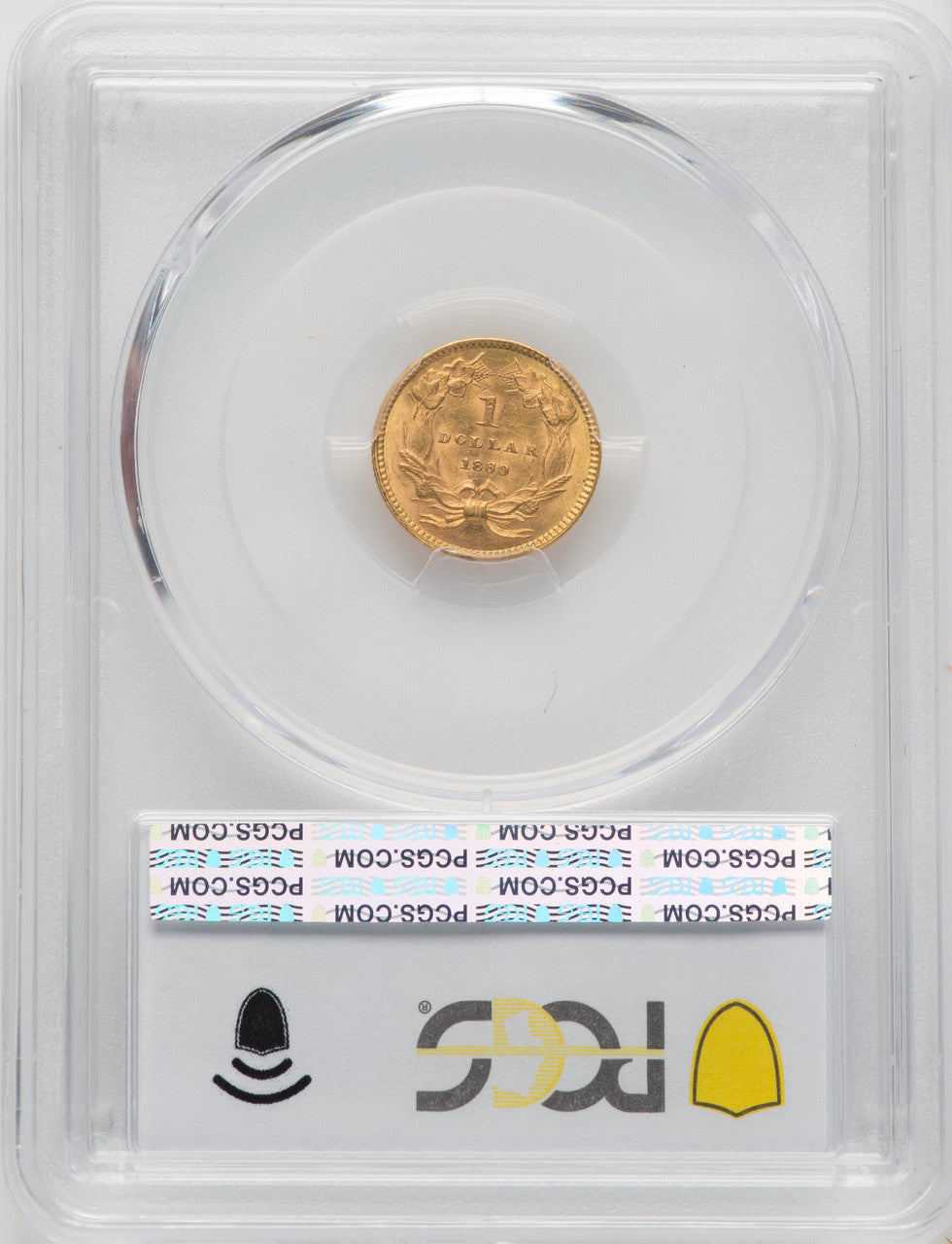 1860 G$1 Gold Dollar PCGS MS63