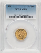 1901 $2.50 Liberty Quarter Eagle PCGS MS66 (768656050)