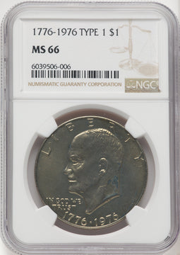 1976 $1 T1 Eisenhower Dollar NGC MS66 (769437017)