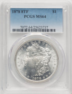 1878 8TF Morgan Dollar PCGS MS64