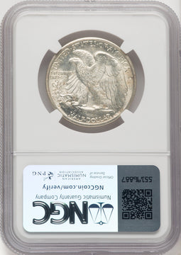 1927-S 50C Walking Liberty Half Dollar NGC MS65