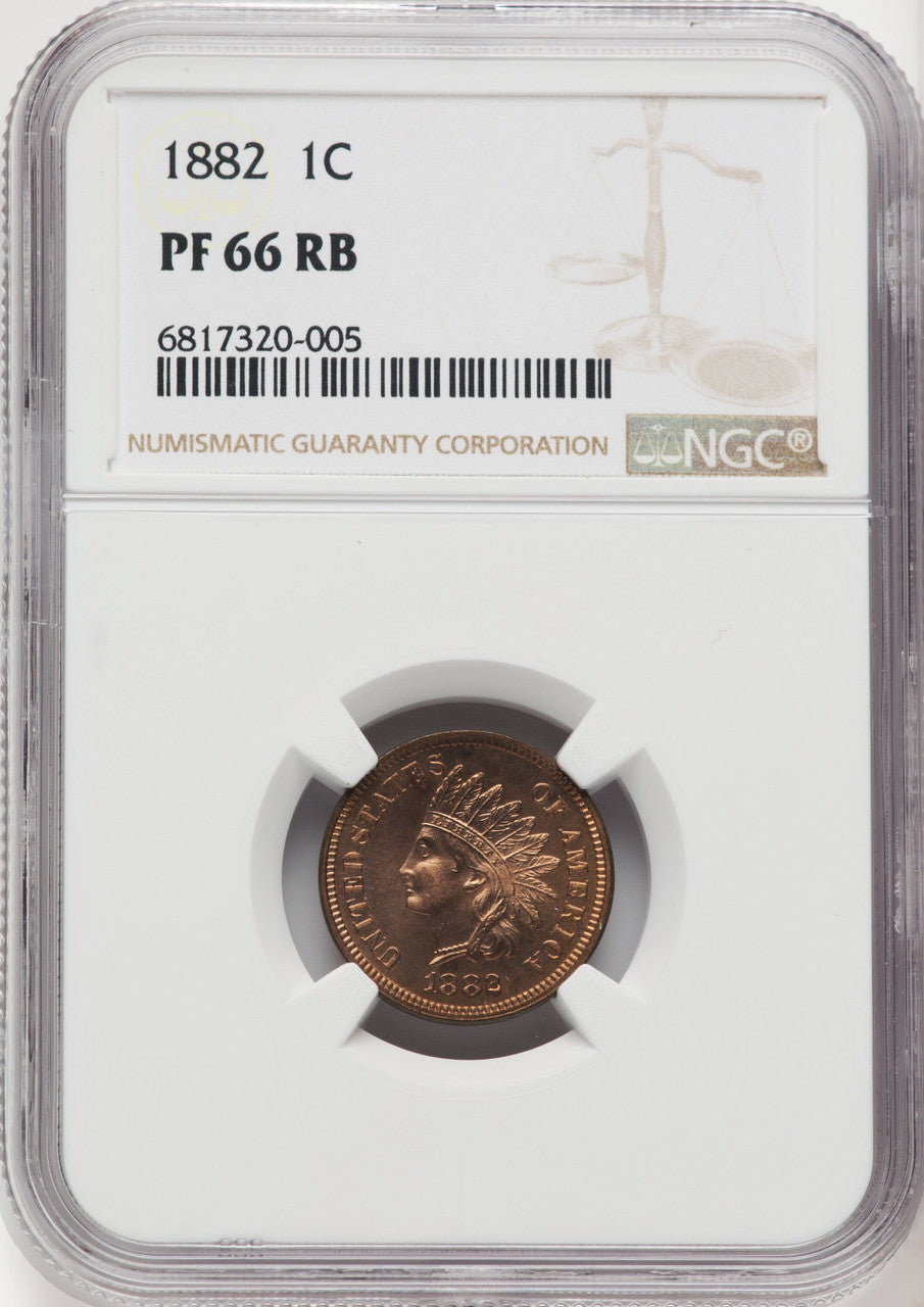 1882 1C RB Proof Indian Cent NGC PR66