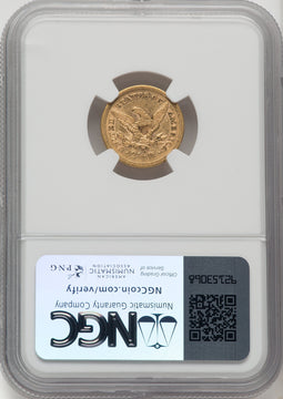 1861-S $2.50 Liberty Quarter Eagle NGC AU58