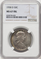 1958-D 50C FL Franklin Half Dollar NGC MS67 (769319005)