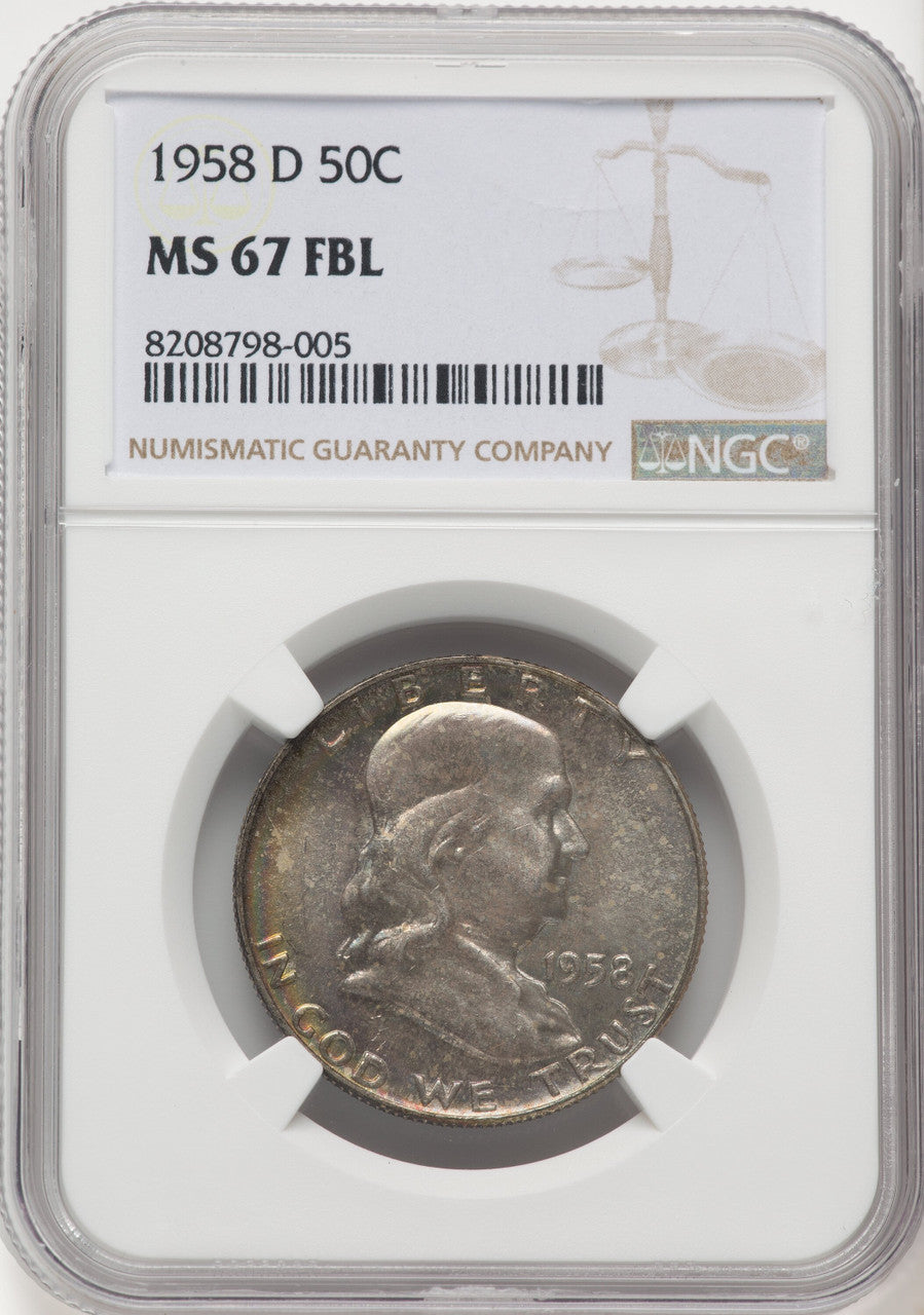 1958-D 50C FL Franklin Half Dollar NGC MS67 (769319005)