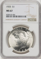 1925 $1 Peace Dollar NGC MS67 (768780019)