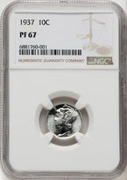 1937 10C Proof Mercury Dime NGC PR67 (769323049)