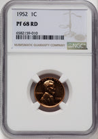 1952 1C RD Proof Lincoln Cent NGC PR68 (769538001)
