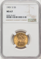1901-S $5 Liberty Half Eagle NGC MS67 (757512072)