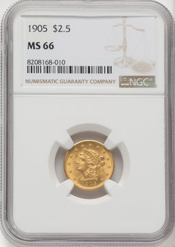 1905 $2.50 Liberty Quarter Eagle NGC MS66 (767025006)