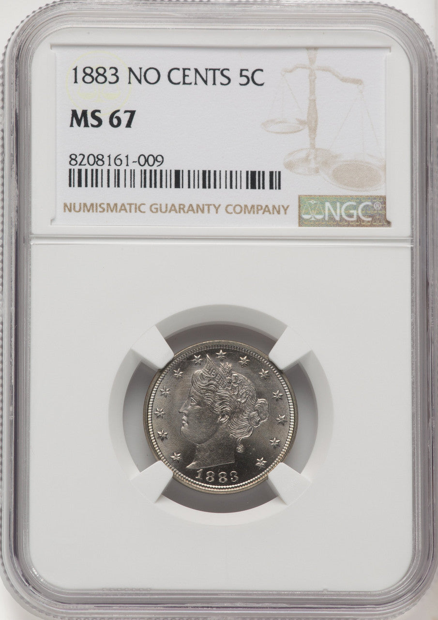 1883 5C NO CENTS Liberty Nickel NGC MS67 (769285005)