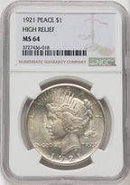 1921 $1 Peace Dollar NGC MS64 (769210033)