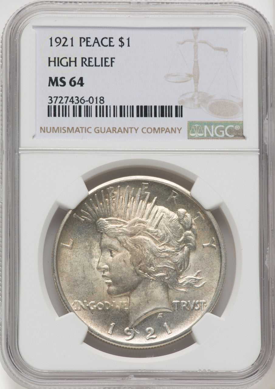 1921 $1 Peace Dollar NGC MS64 (769210033)