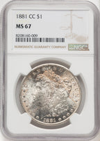 1881-CC $1 Morgan Dollar NGC MS67 (769376011)