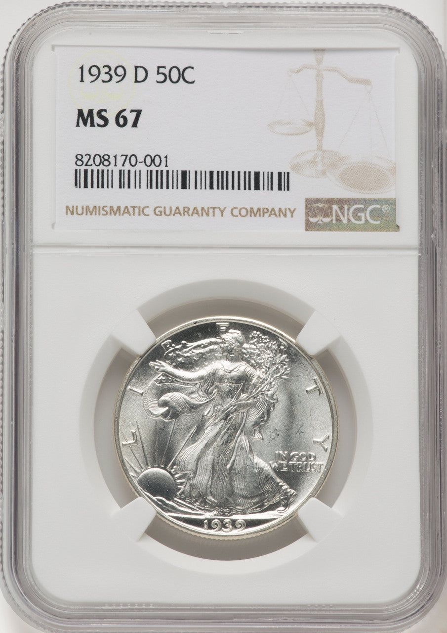 1939-D 50C Walking Liberty Half Dollar NGC MS67 (769233005)