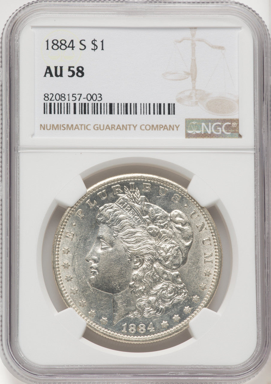 1884-S $1 Morgan Dollar NGC AU58 (768008012)
