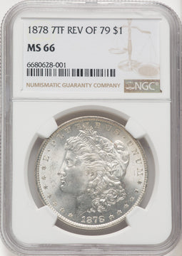 1878 7TF Reverse of 1879 Morgan Dollar NGC MS66