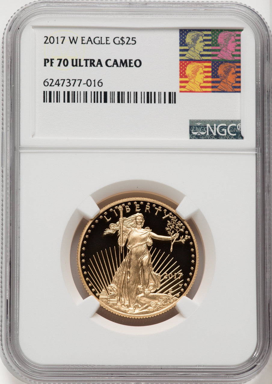 2017-W 1/2 Ounce Gold Eagle NGC PF70 Reagan Label